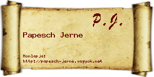 Papesch Jerne névjegykártya